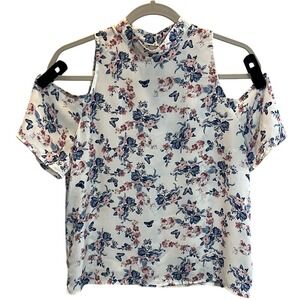 Paper Crane Women's Floral off the Shoulder Top Small‎